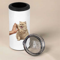 Cute Persian Cat High Five 4 in 1 Can Cooler Tumbler Cat Lover
