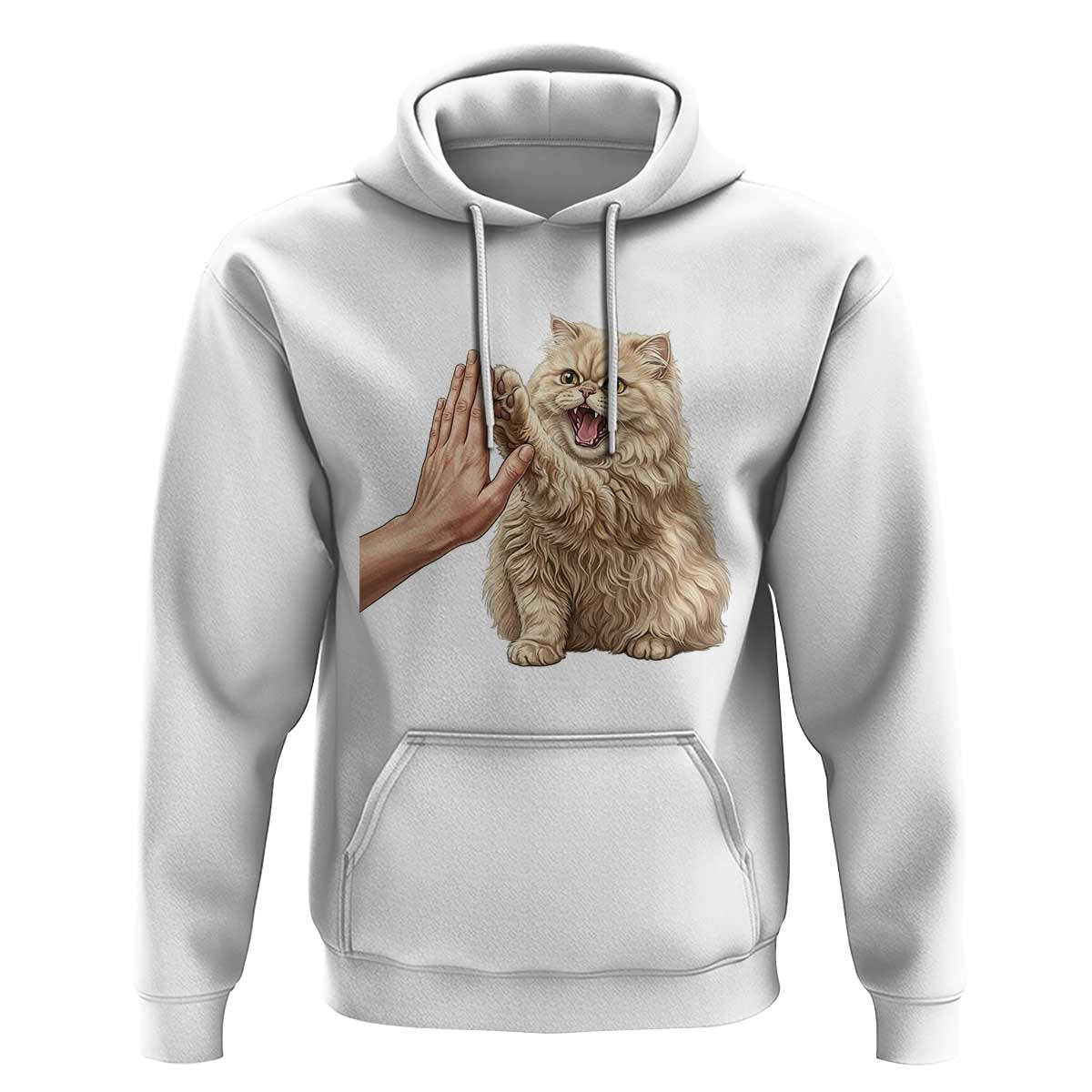 Cute Persian Cat High Five Hoodie Cat Lover
