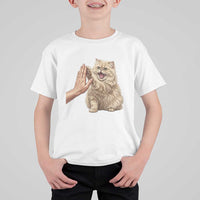 Cute Persian Cat High Five T Shirt For Kid Cat Lover
