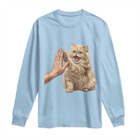 Cute Persian Cat High Five Long Sleeve Shirt Cat Lover