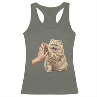 Cute Persian Cat High Five Racerback Tank Top Cat Lover