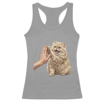 Cute Persian Cat High Five Racerback Tank Top Cat Lover