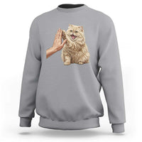 Cute Persian Cat High Five Sweatshirt Cat Lover