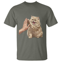 Cute Persian Cat High Five T Shirt Cat Lover