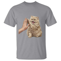 Cute Persian Cat High Five T Shirt Cat Lover