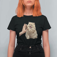 Cute Persian Cat High Five T Shirt For Women Cat Lover
