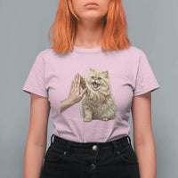 Cute Persian Cat High Five T Shirt For Women Cat Lover