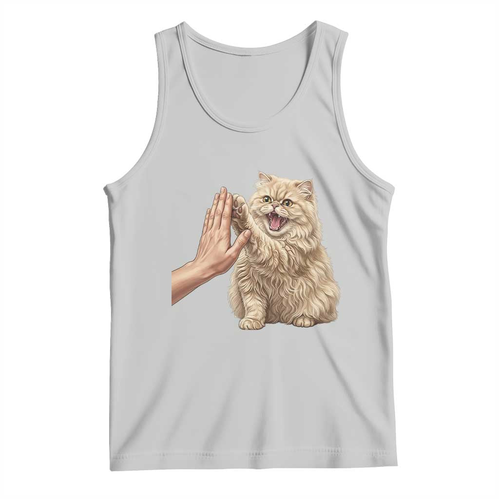 Cute Persian Cat High Five Tank Top Cat Lover