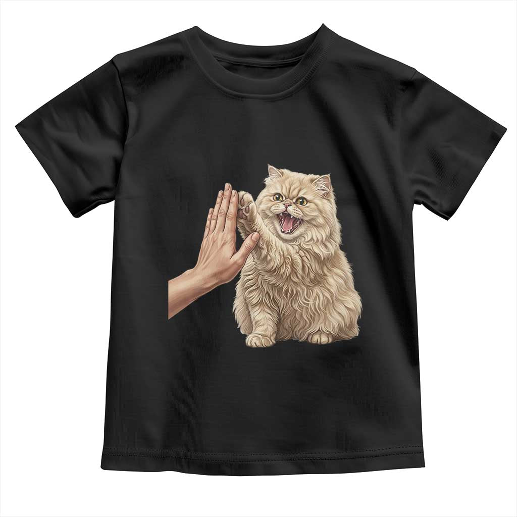 Cute Persian Cat High Five Toddler T Shirt Cat Lover