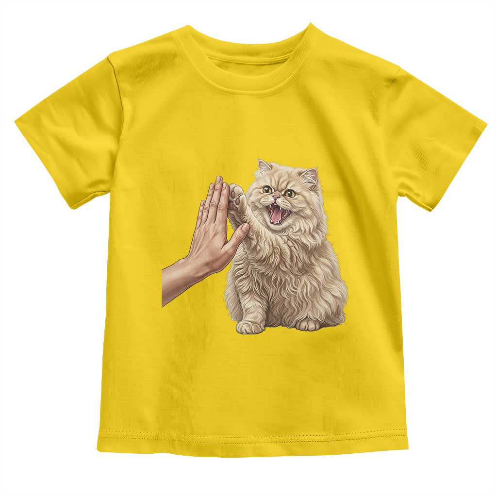 Cute Persian Cat High Five Toddler T Shirt Cat Lover