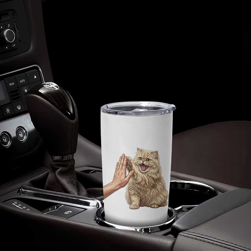 Cute Persian Cat High Five Tumbler Cup Cat Lover