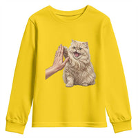 Cute Persian Cat High Five Youth Sweatshirt Cat Lover