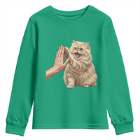 Cute Persian Cat High Five Youth Sweatshirt Cat Lover