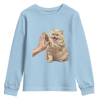 Cute Persian Cat High Five Youth Sweatshirt Cat Lover