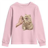 Cute Persian Cat High Five Youth Sweatshirt Cat Lover
