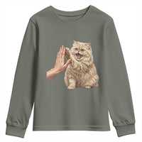 Cute Persian Cat High Five Youth Sweatshirt Cat Lover