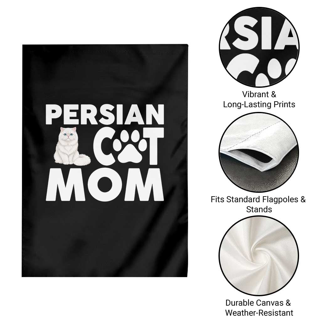 Proud Persian Cat Mom Garden Flag Fluffy Cat Lover Gift For Her