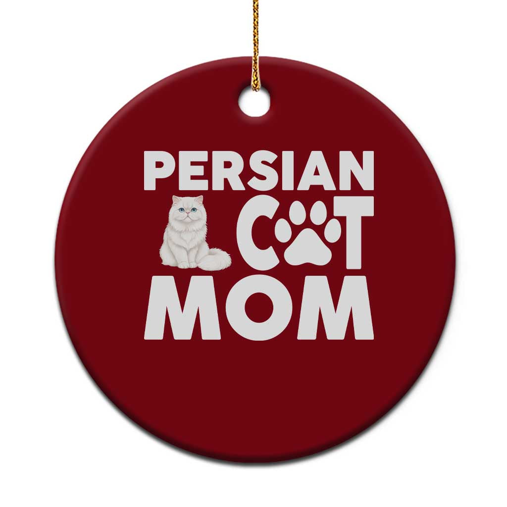 Proud Persian Cat Mom Ceramic Ornament Fluffy Cat Lover Gift For Her