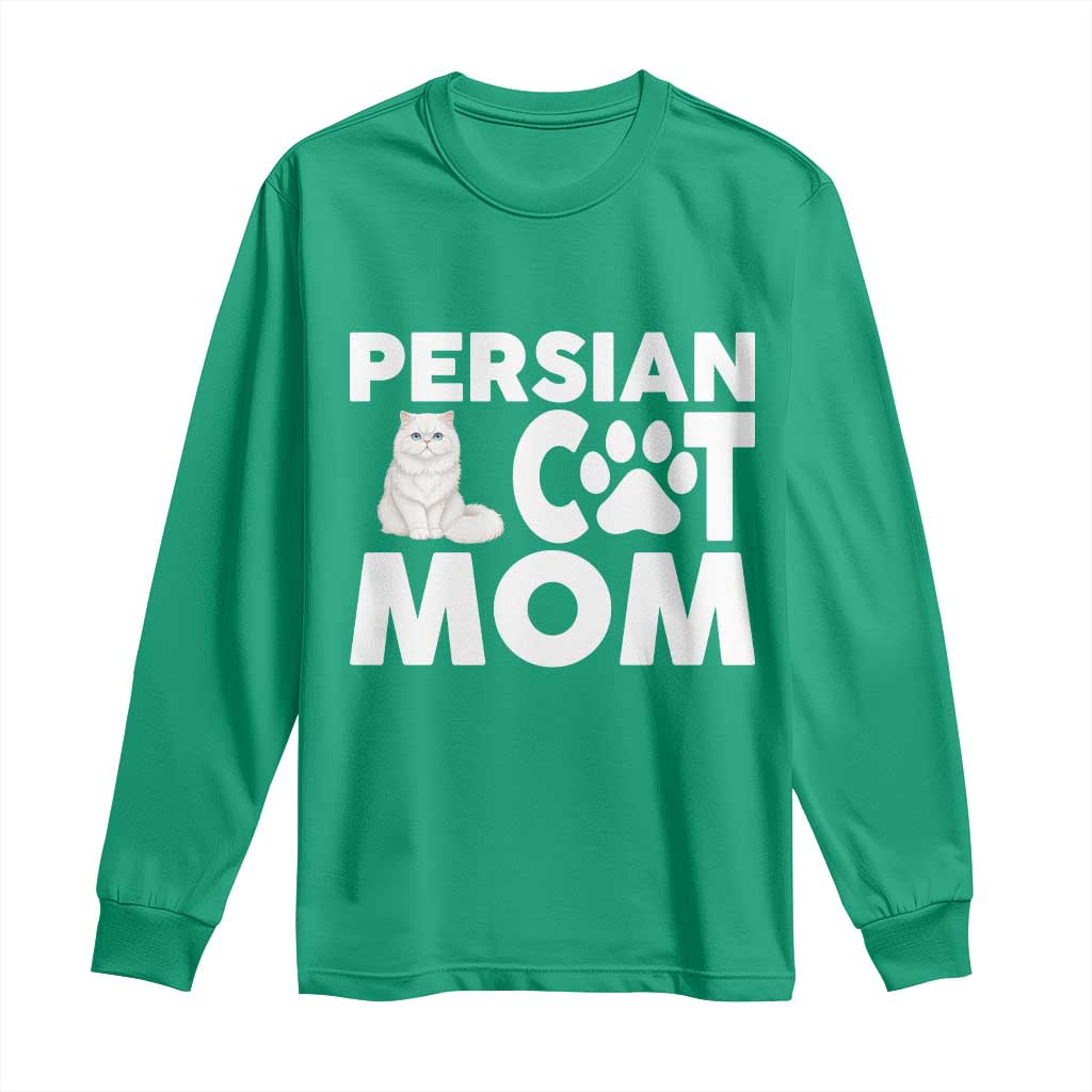 Proud Persian Cat Mom Long Sleeve Shirt Fluffy Cat Lover Gift For Her