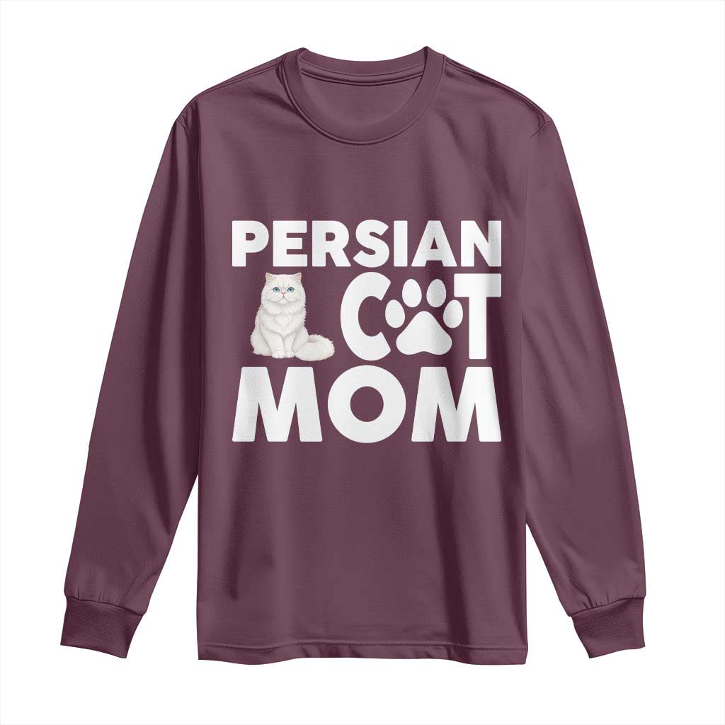 Proud Persian Cat Mom Long Sleeve Shirt Fluffy Cat Lover Gift For Her