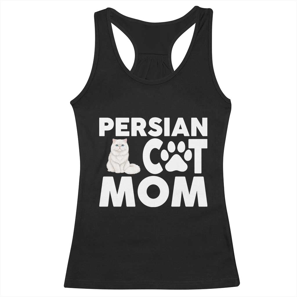 Proud Persian Cat Mom Racerback Tank Top Fluffy Cat Lover Gift For Her