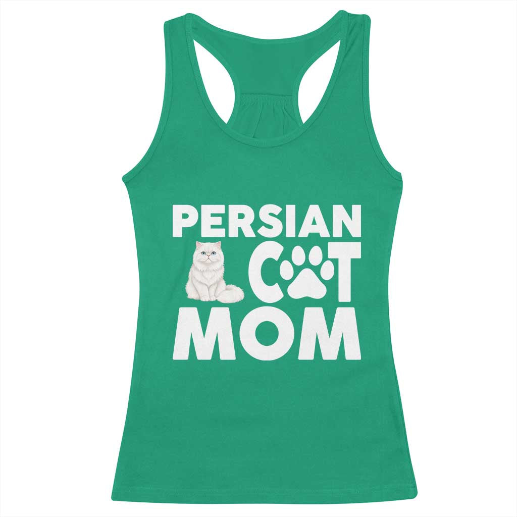 Proud Persian Cat Mom Racerback Tank Top Fluffy Cat Lover Gift For Her