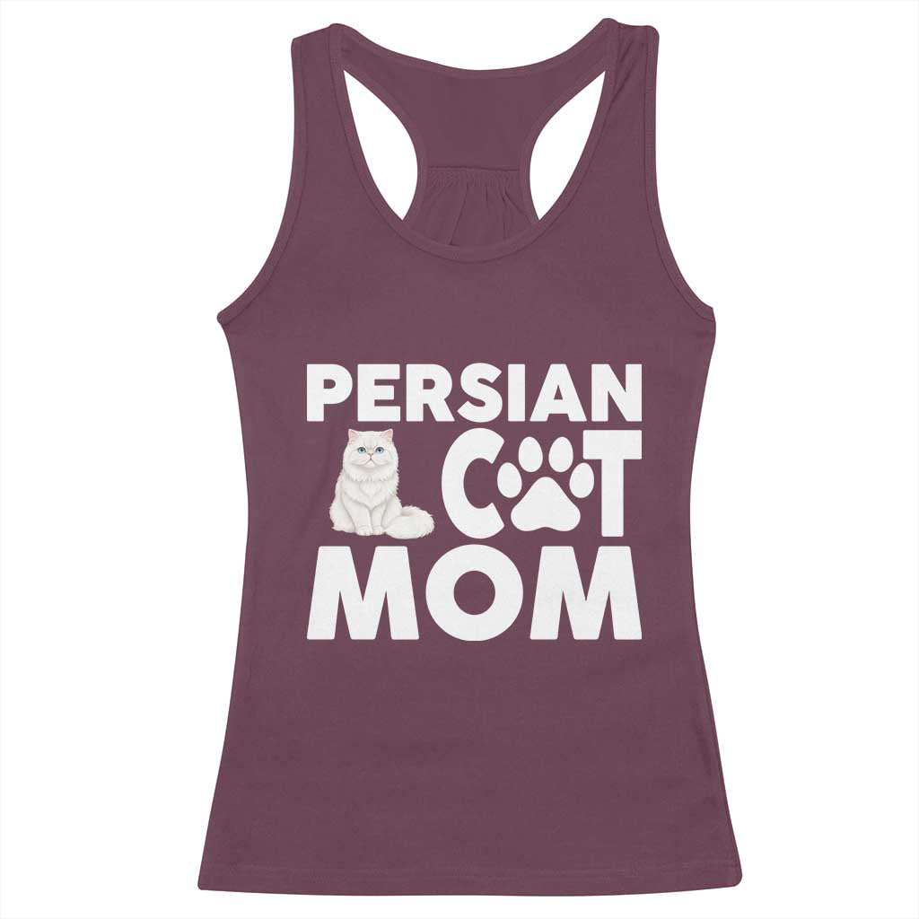 Proud Persian Cat Mom Racerback Tank Top Fluffy Cat Lover Gift For Her