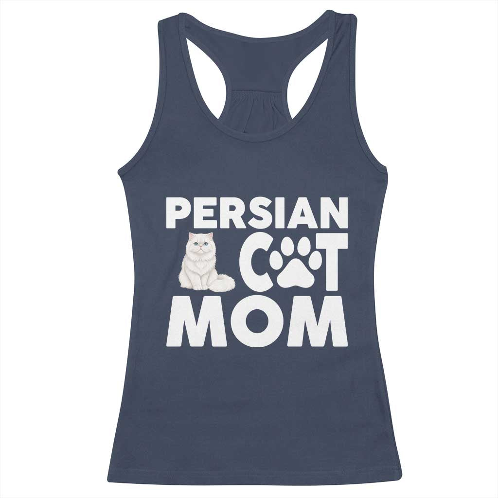 Proud Persian Cat Mom Racerback Tank Top Fluffy Cat Lover Gift For Her