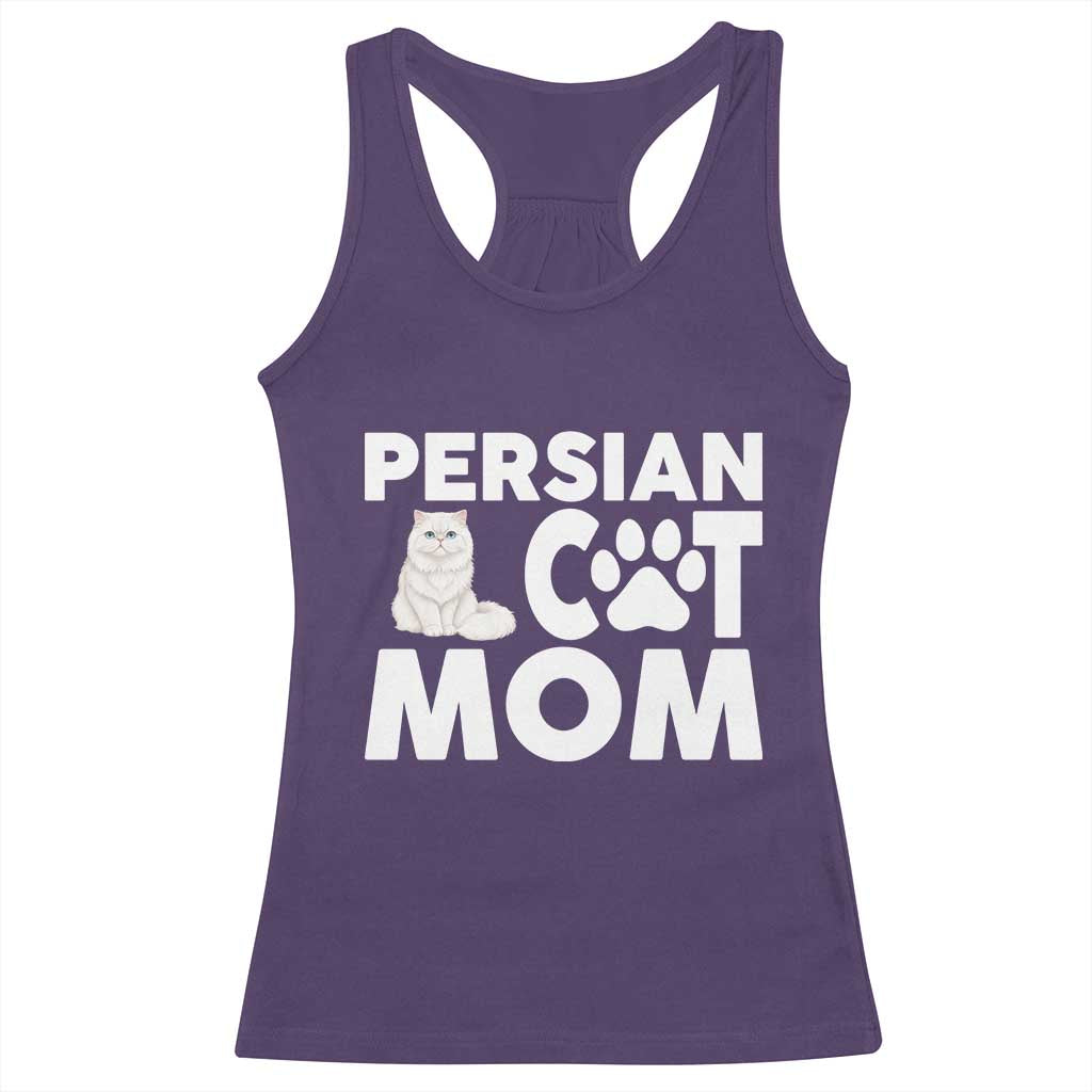 Proud Persian Cat Mom Racerback Tank Top Fluffy Cat Lover Gift For Her