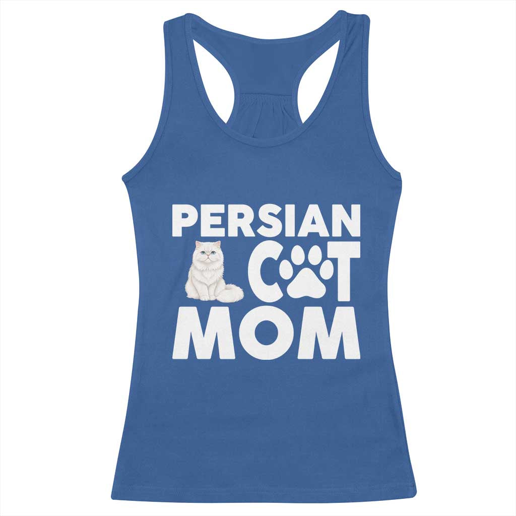 Proud Persian Cat Mom Racerback Tank Top Fluffy Cat Lover Gift For Her