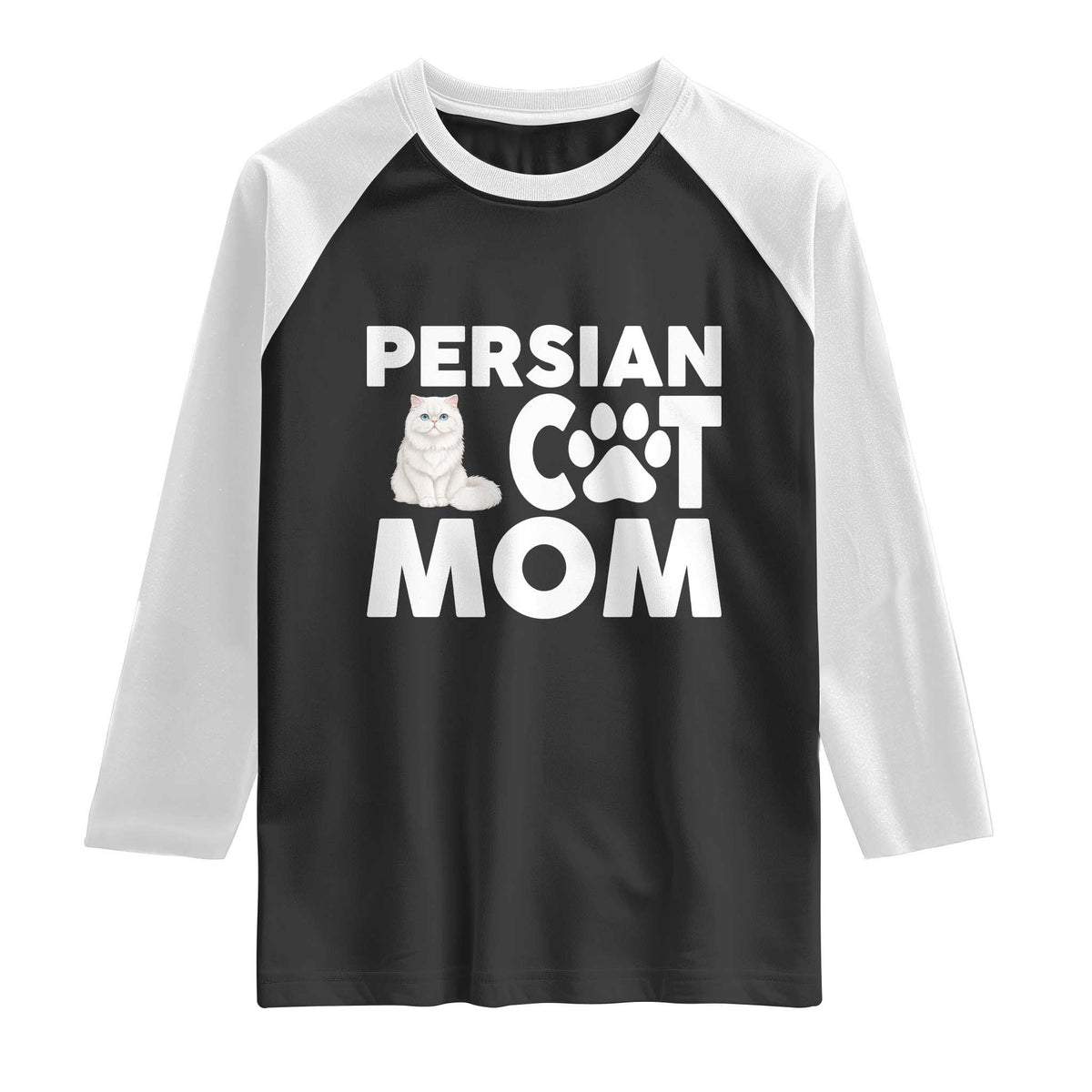 Proud Persian Cat Mom Raglan Shirt Fluffy Cat Lover Gift For Her