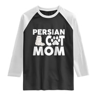 Proud Persian Cat Mom Raglan Shirt Fluffy Cat Lover Gift For Her