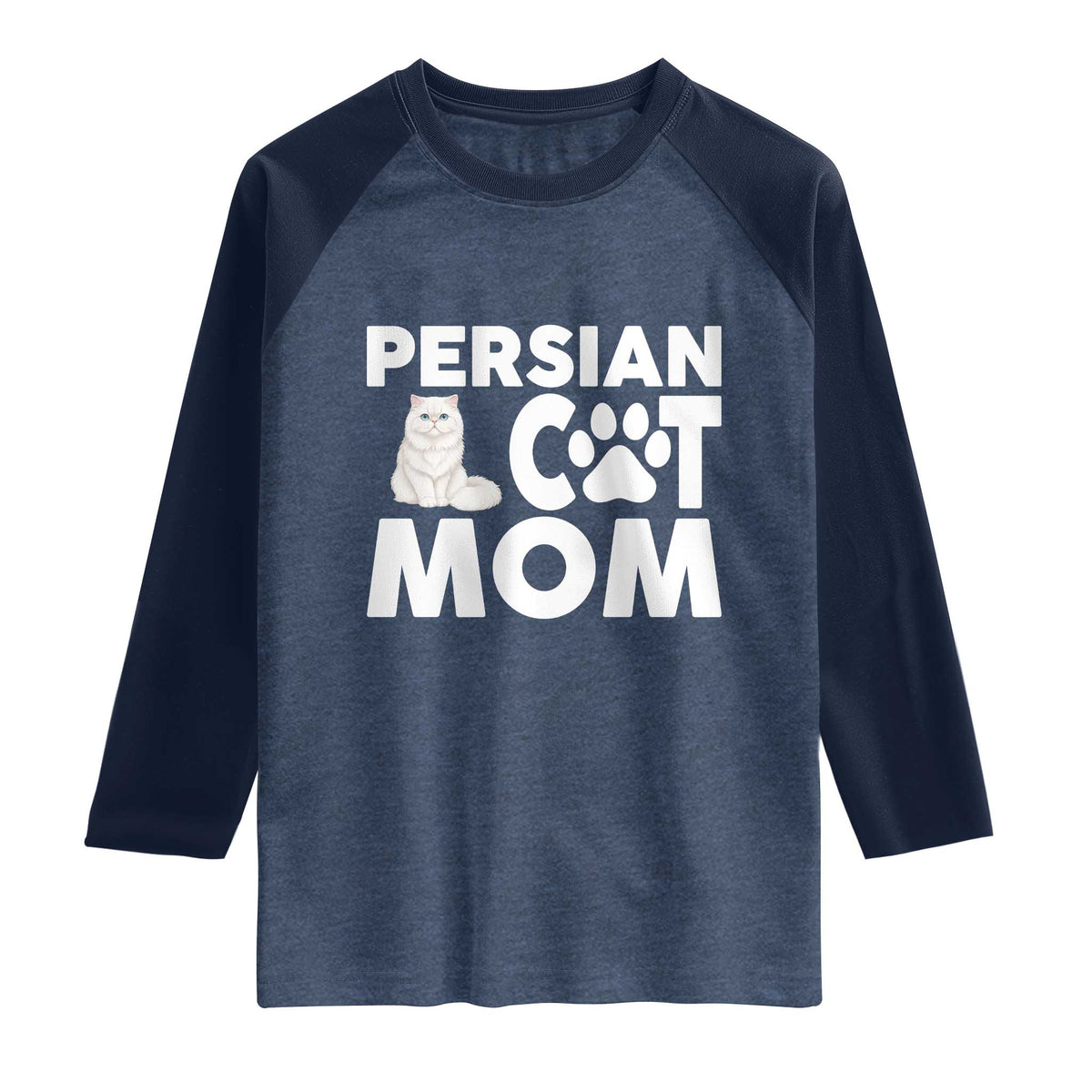 Proud Persian Cat Mom Raglan Shirt Fluffy Cat Lover Gift For Her