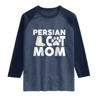 Proud Persian Cat Mom Raglan Shirt Fluffy Cat Lover Gift For Her