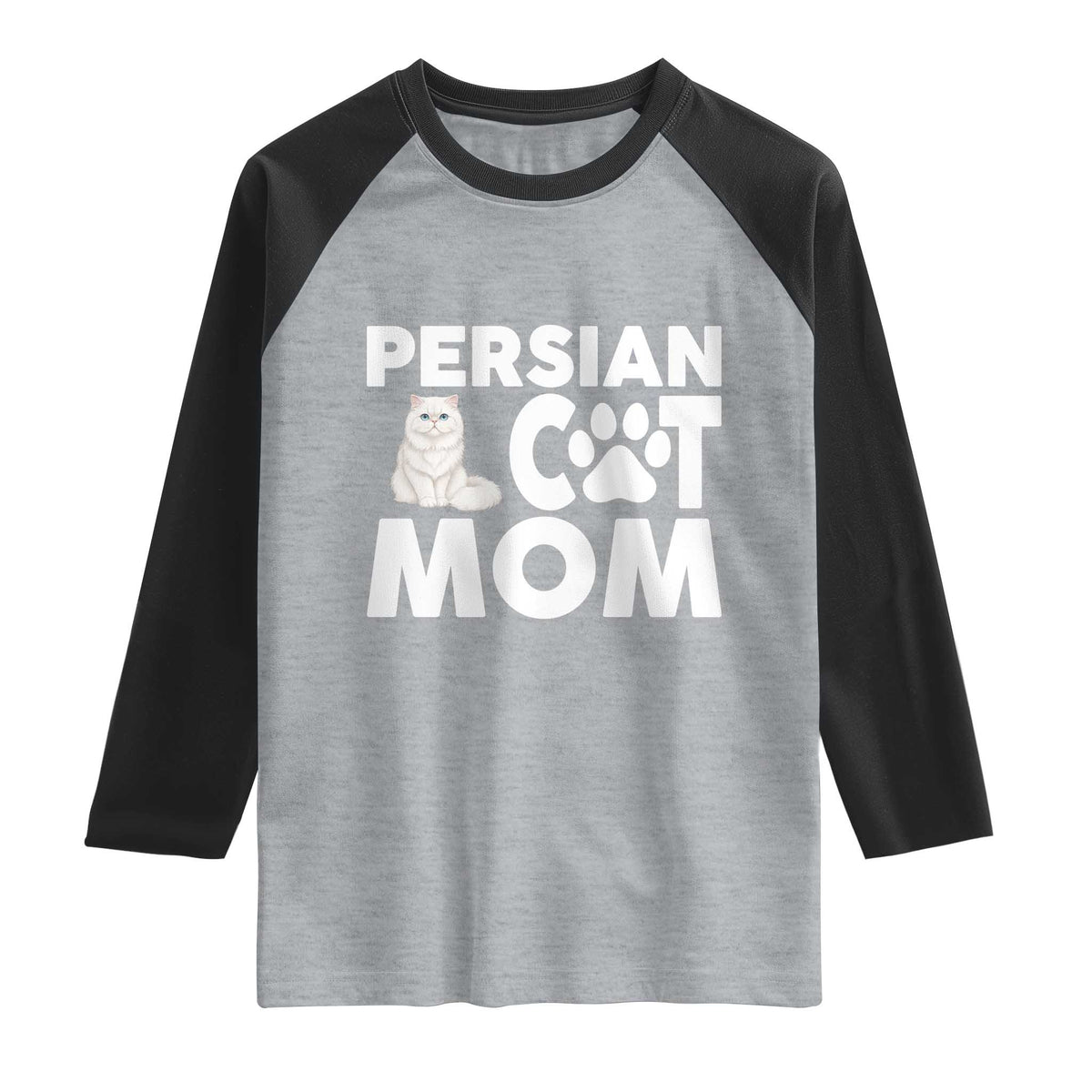 Proud Persian Cat Mom Raglan Shirt Fluffy Cat Lover Gift For Her