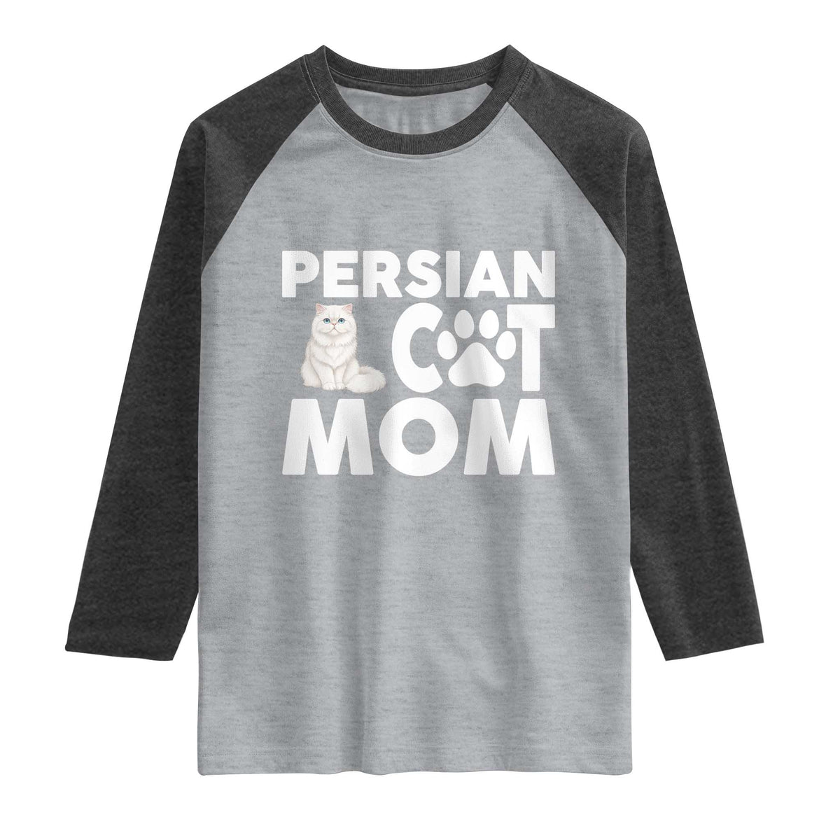 Proud Persian Cat Mom Raglan Shirt Fluffy Cat Lover Gift For Her