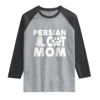 Proud Persian Cat Mom Raglan Shirt Fluffy Cat Lover Gift For Her