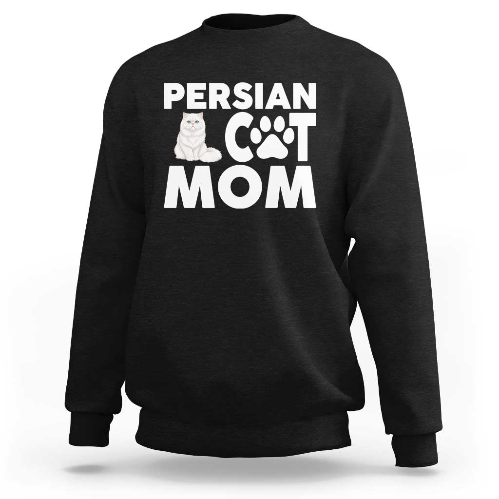 Proud Persian Cat Mom Sweatshirt Fluffy Cat Lover Gift For Her