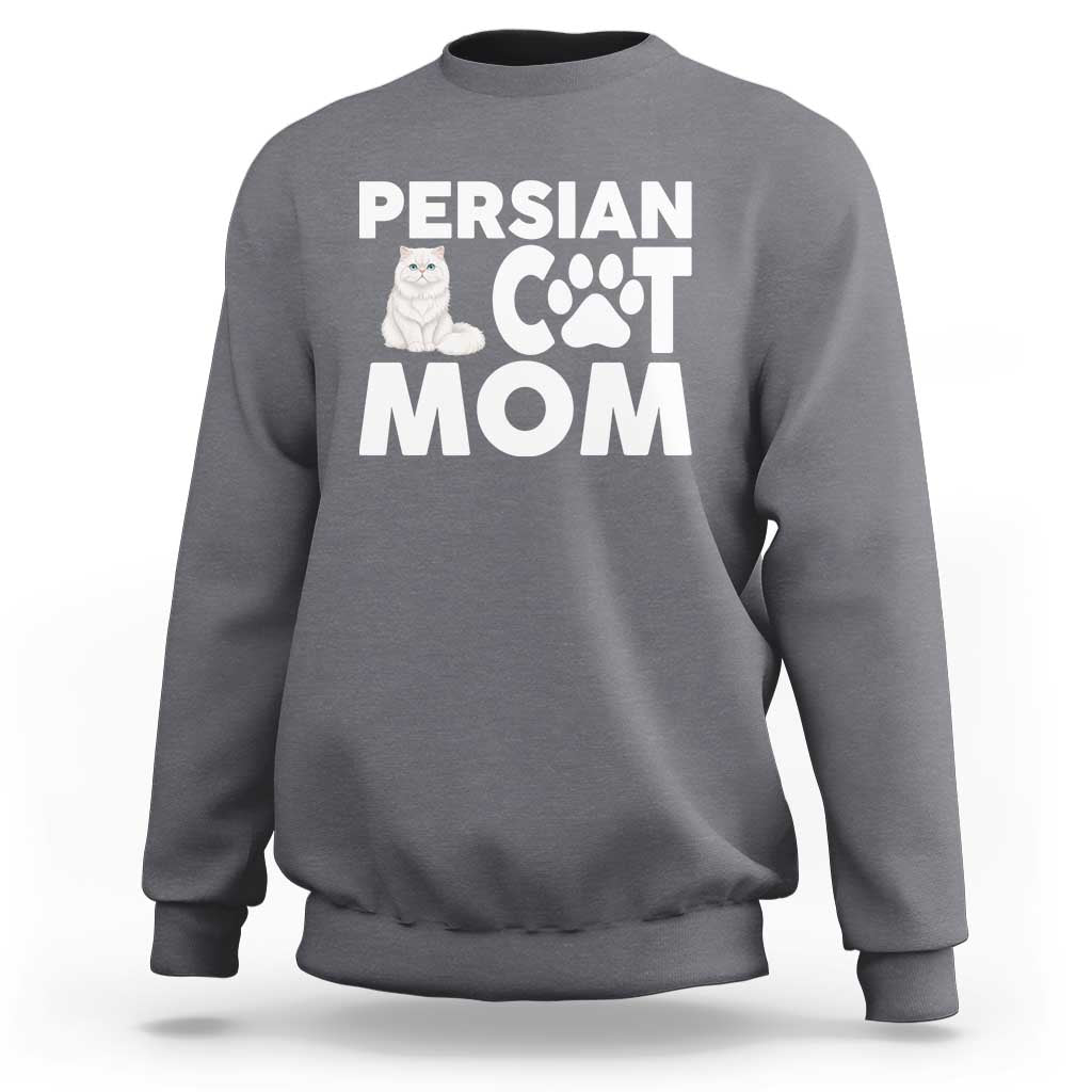 Proud Persian Cat Mom Sweatshirt Fluffy Cat Lover Gift For Her