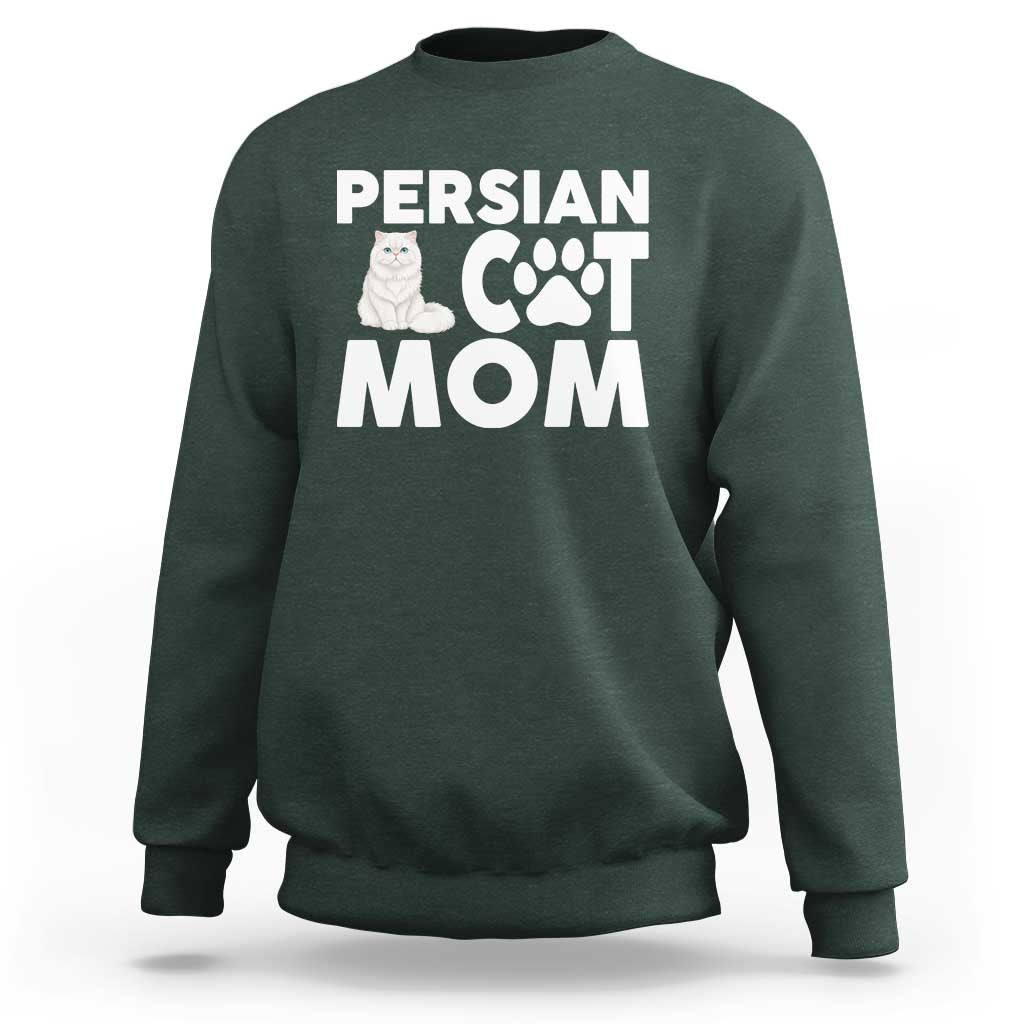Proud Persian Cat Mom Sweatshirt Fluffy Cat Lover Gift For Her