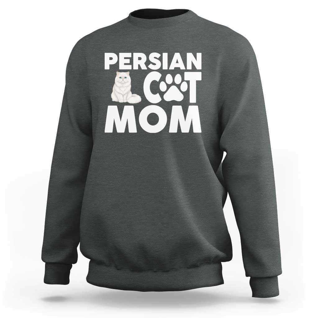 Proud Persian Cat Mom Sweatshirt Fluffy Cat Lover Gift For Her