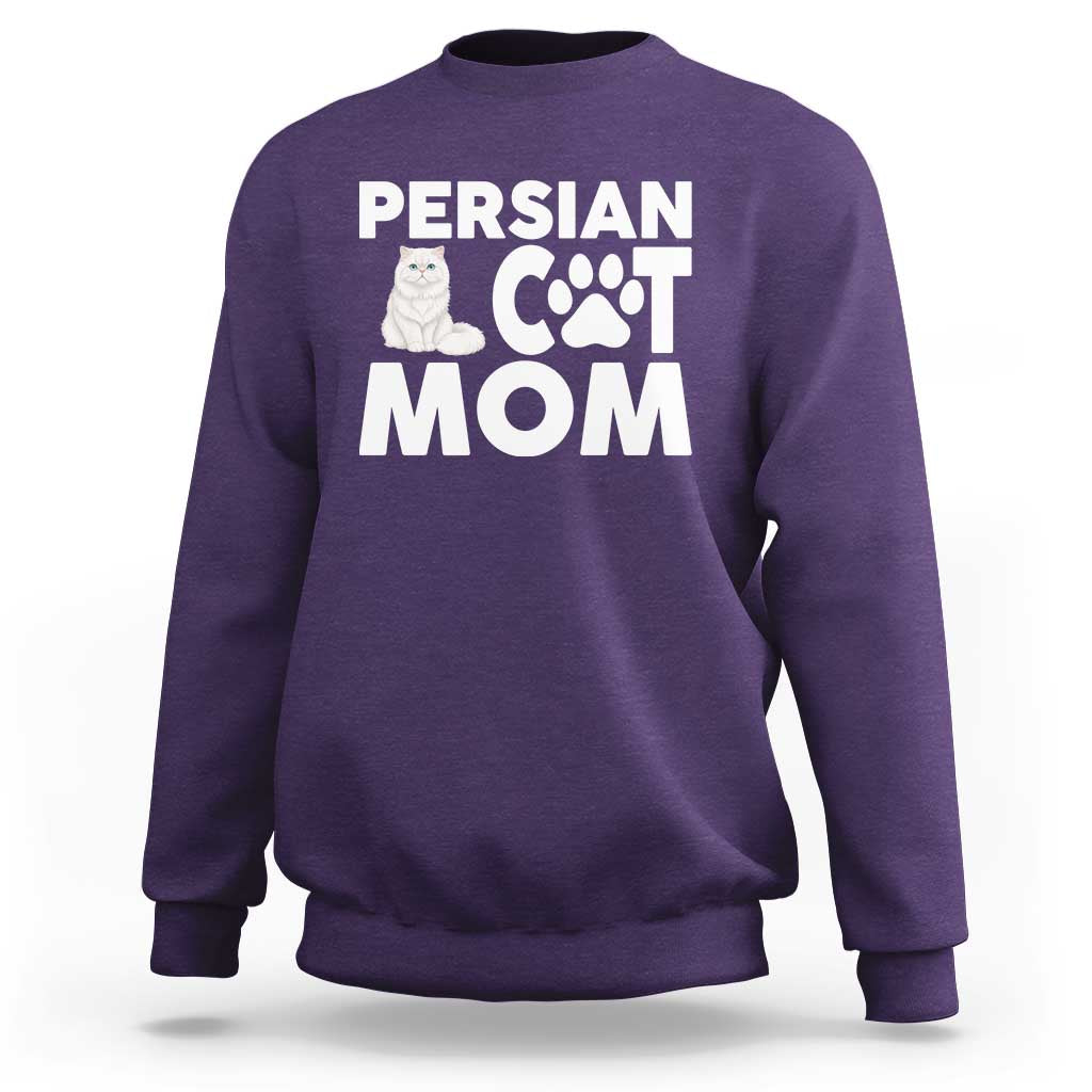 Proud Persian Cat Mom Sweatshirt Fluffy Cat Lover Gift For Her