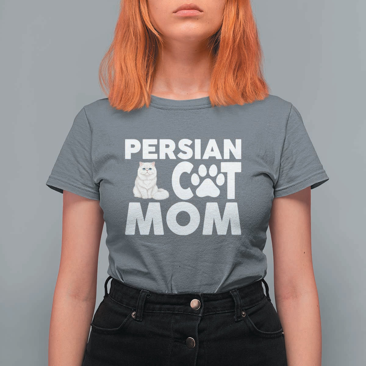 Proud Persian Cat Mom T Shirt For Women Fluffy Cat Lover Gift For Her