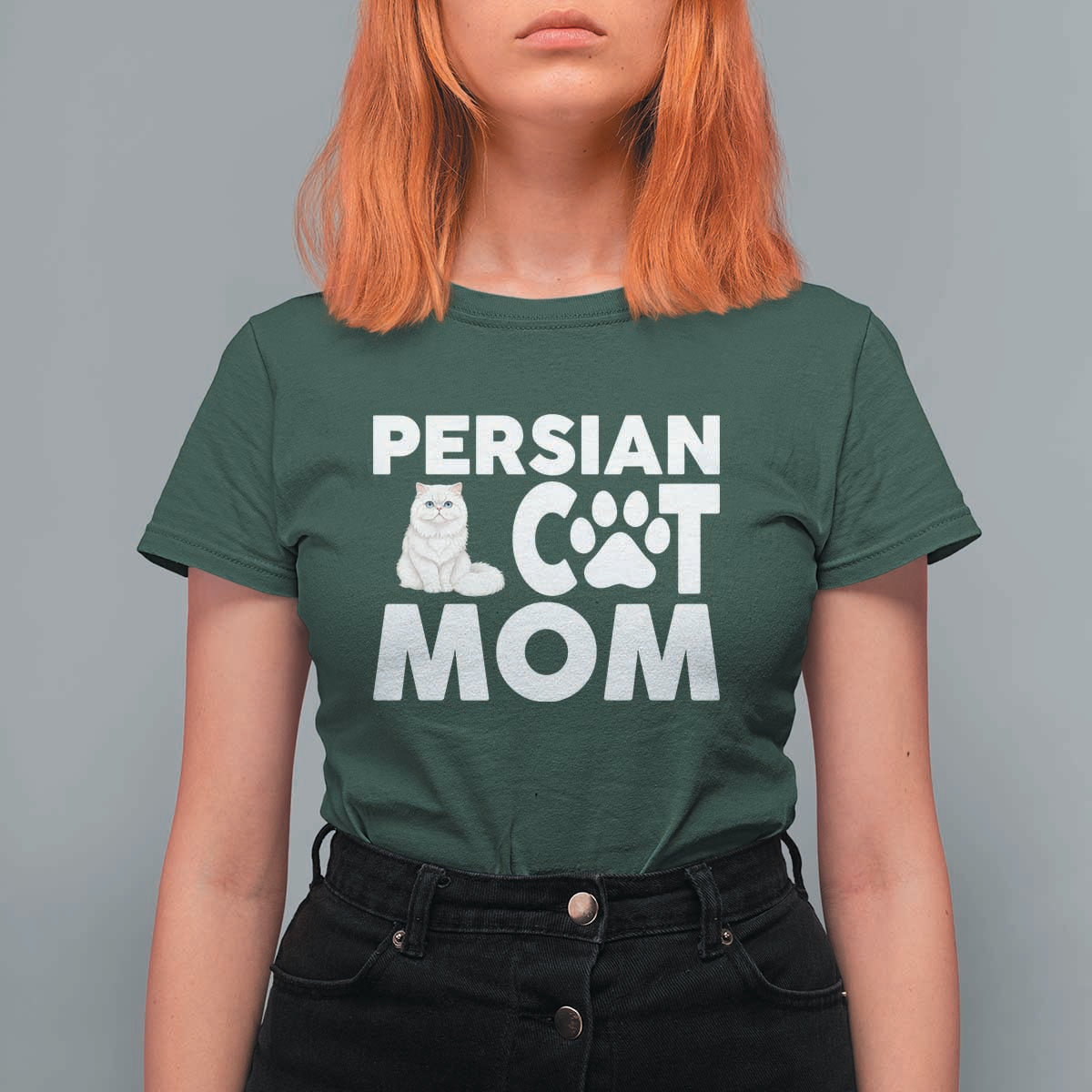Proud Persian Cat Mom T Shirt For Women Fluffy Cat Lover Gift For Her