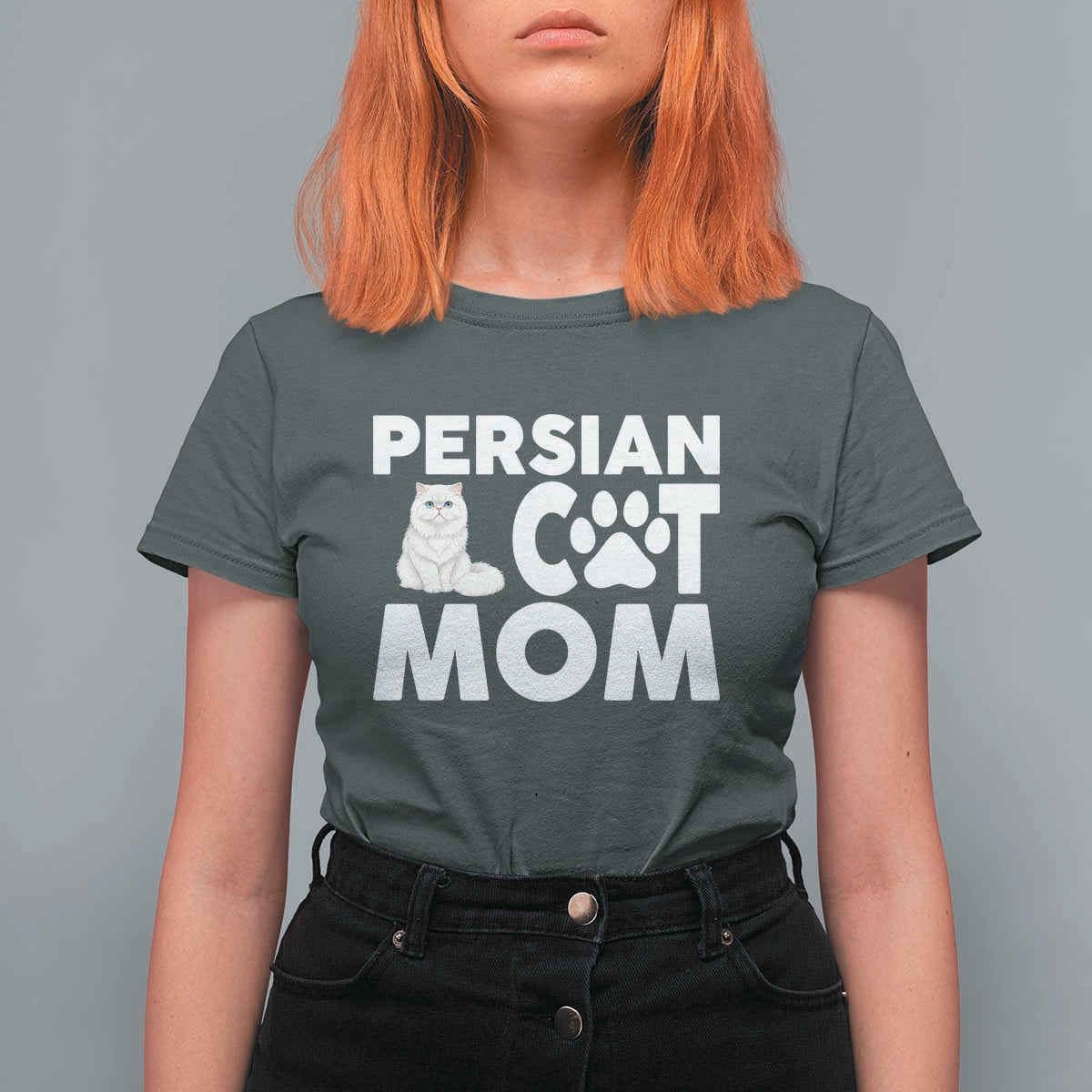 Proud Persian Cat Mom T Shirt For Women Fluffy Cat Lover Gift For Her