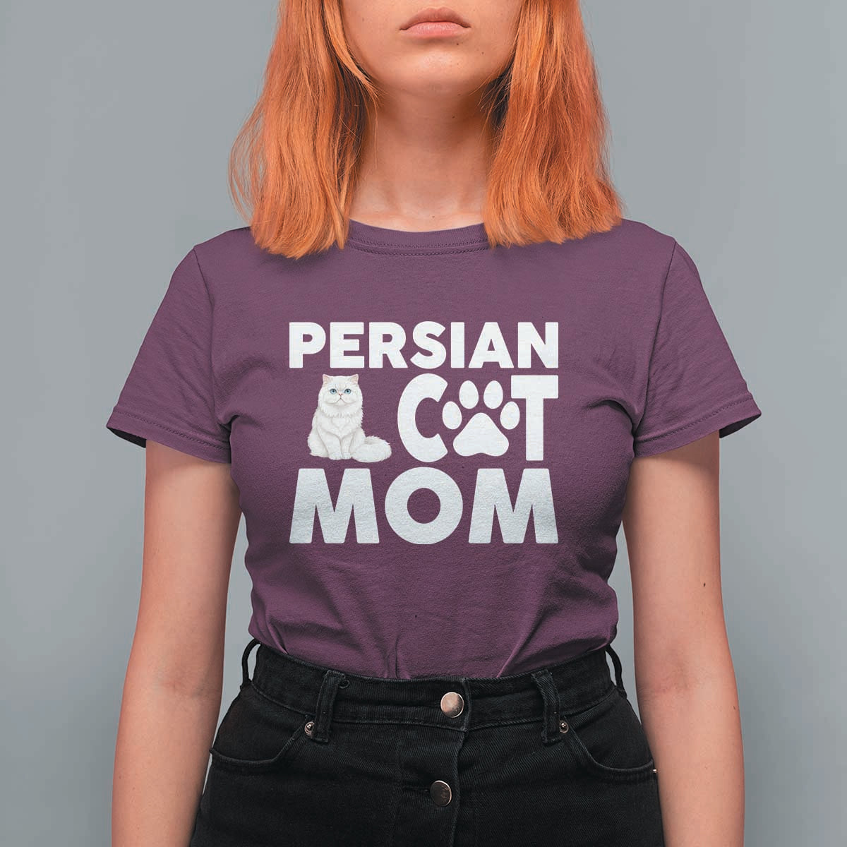 Proud Persian Cat Mom T Shirt For Women Fluffy Cat Lover Gift For Her