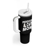 Proud Persian Cat Mom Tumbler With Handle Fluffy Cat Lover Gift For Her