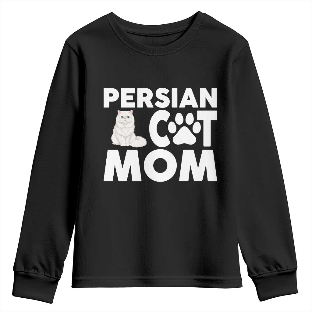 Proud Persian Cat Mom Youth Sweatshirt Fluffy Cat Lover Gift For Her