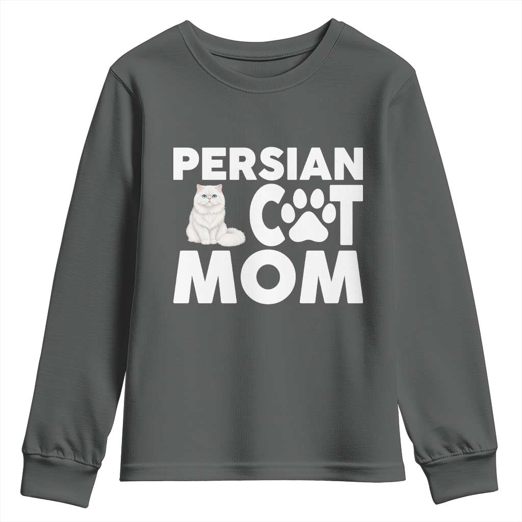 Proud Persian Cat Mom Youth Sweatshirt Fluffy Cat Lover Gift For Her