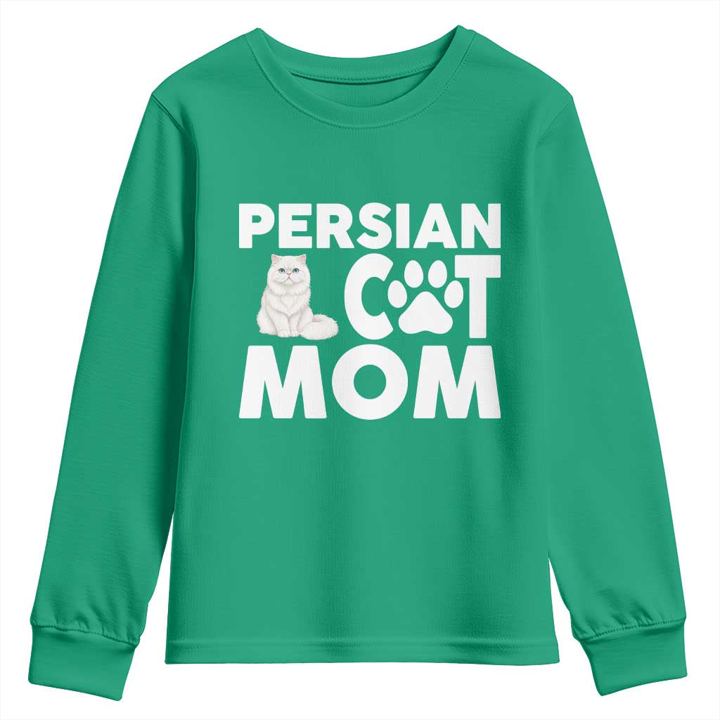 Proud Persian Cat Mom Youth Sweatshirt Fluffy Cat Lover Gift For Her